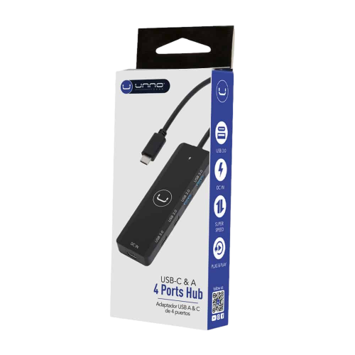 HUB USB-C & A DE 4 PUERTOS | 3.0 HB1012BK - Imagen 5